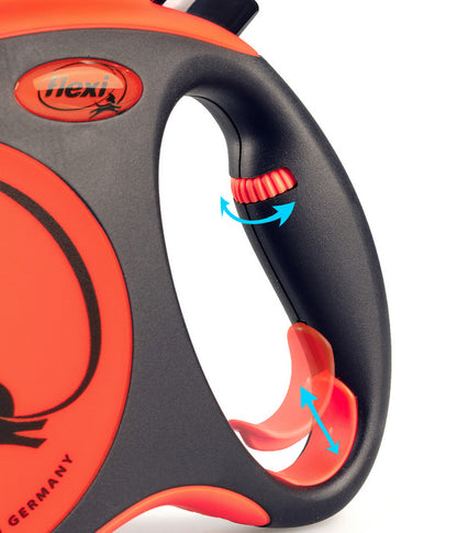  Flexi® Hundeleine Gurt-Leine XTREME, Medium, Schwarz/orange, 5 M