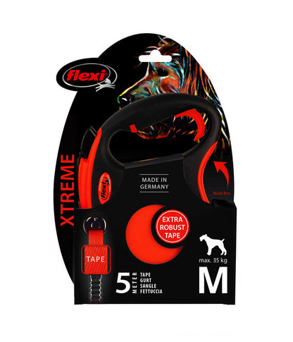  Flexi® Hundeleine Gurt-Leine XTREME, Medium, Schwarz/orange, 5 M