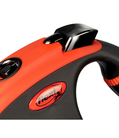  Flexi® Hundeleine Gurt-Lein XTREME, Large, Schwarz/orange, 5 M
