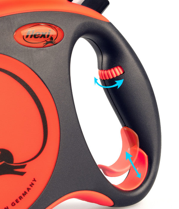  Flexi® Hundeleine Gurt-Lein XTREME, Large, Schwarz/orange, 5 M
