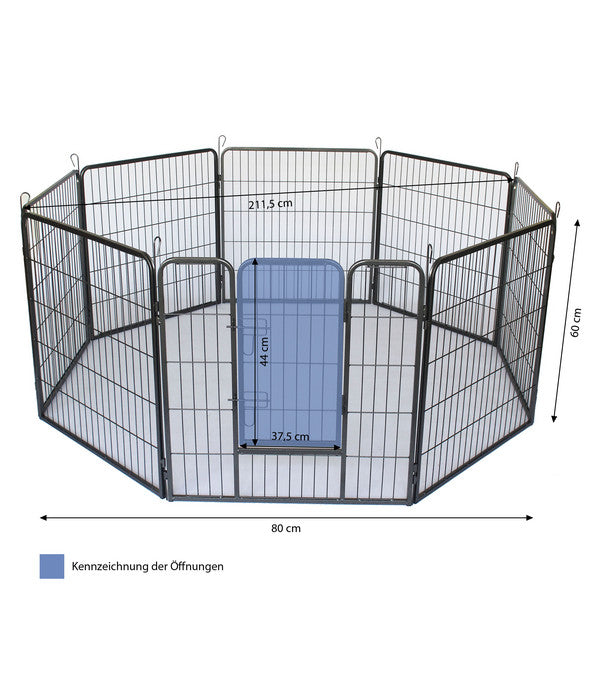  Dehner Nager-Freilauf Flexi, Grau, 8 X Ca. B80/H60 Cm