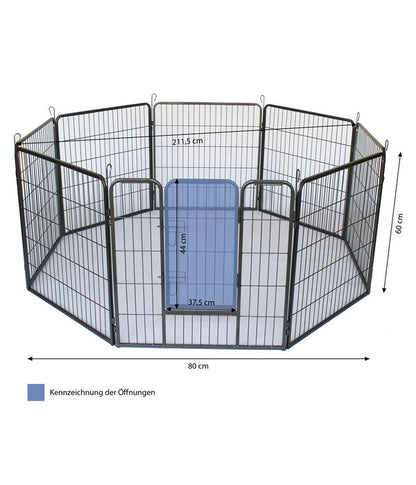  Dehner Nager-Freilauf Flexi, Grau, 8 X Ca. B80/H60 Cm