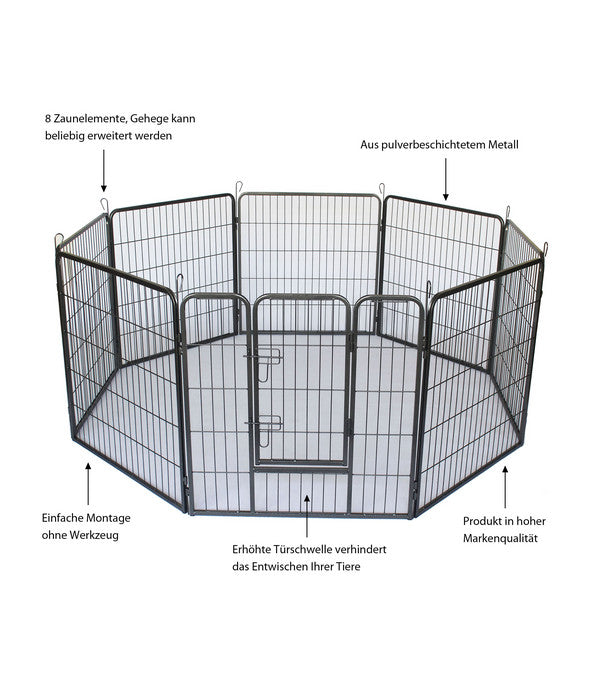  Dehner Nager-Freilauf Flexi, Grau, 8 X Ca. B80/H60 Cm