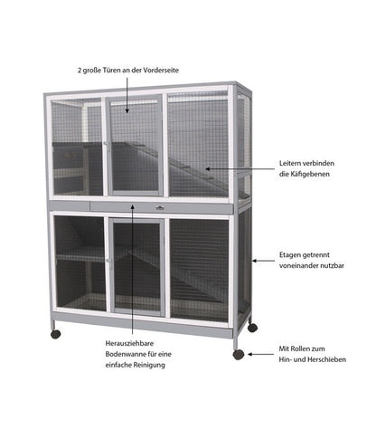 Dehner Lieblinge Nagerheim Nevio, Ca. B120/H155/T54 Cm