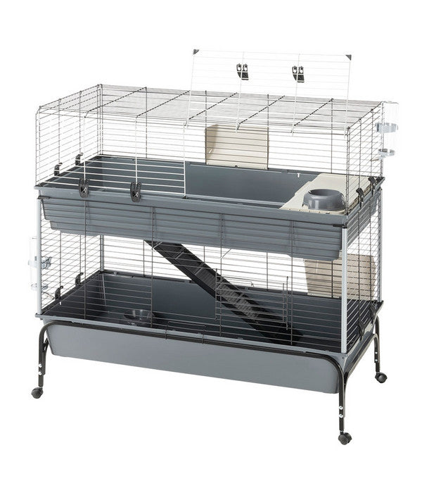  Ferplast Nagerheim Rabbit 120 Double, Grau, Ca. B118/H117/T58 Cm