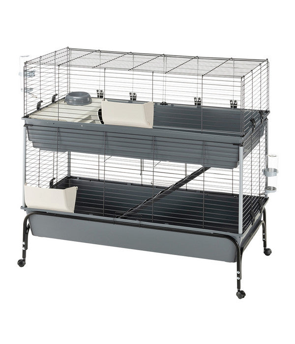  Ferplast Nagerheim Rabbit 120 Double, Grau, Ca. B118/H117/T58 Cm