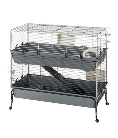  Ferplast Nagerheim Rabbit 120 Double, Grau, Ca. B118/H117/T58 Cm