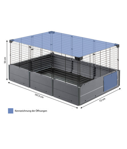  Ferplast Base Extension Schale Nagerheim Multipla, Schwarz, Ca. B37/H50/T72 Cm