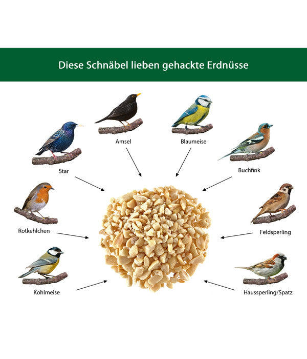  Dehner Natura Wildvogelfutter Gehackte Erdnüsse, 5 L
